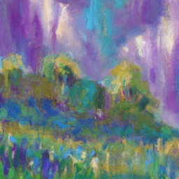 impressionist whimsical landscape