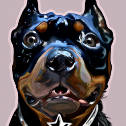 expressionist dark dog