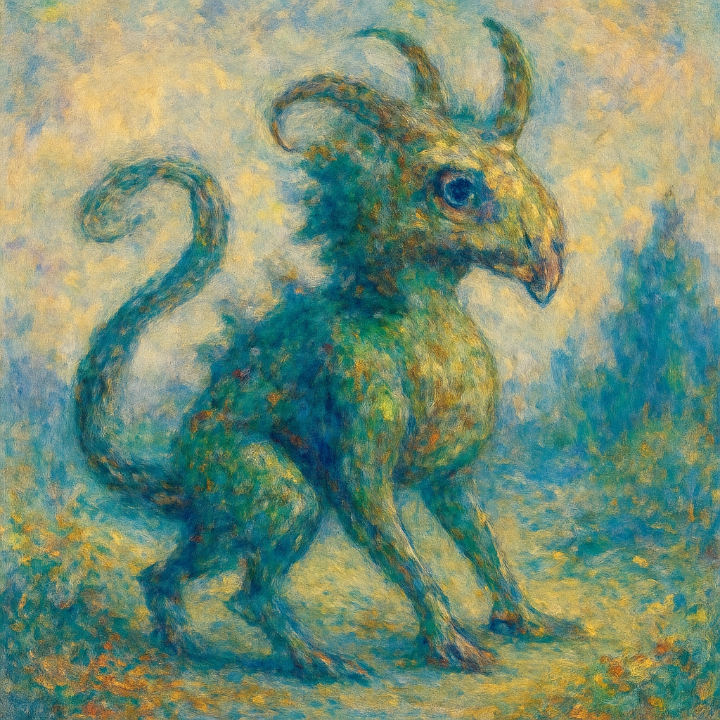 impressionist surreal fantasy creature