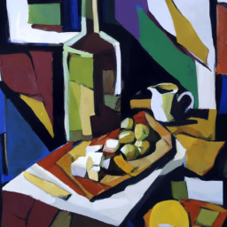 cubist detailed still life
