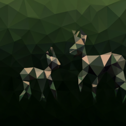 low poly dark wildlife