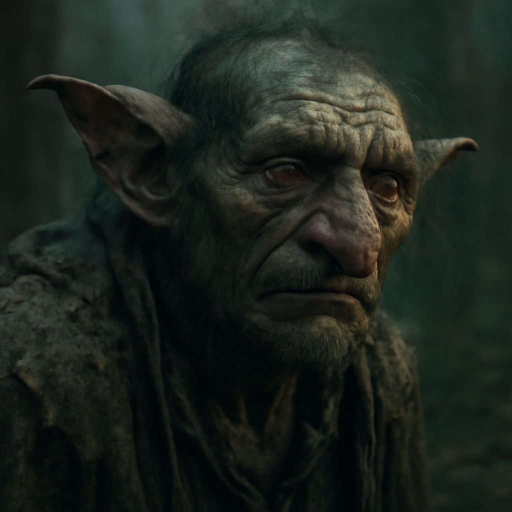 realistic moody fantasy creature