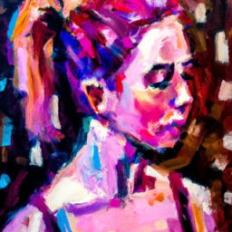 impressionist vibrant portrait