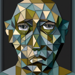 cubist detailed portrait