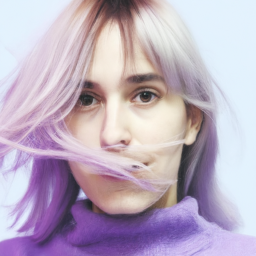 minimalist vibrant portrait