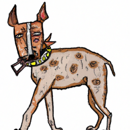 surrealist whimsical dog