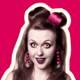 pop art whimsical portrait