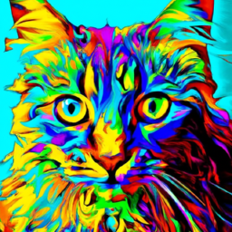 pop art detailed cat