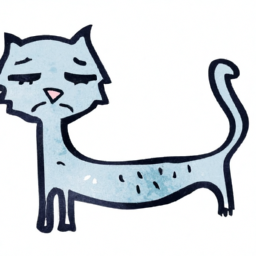 cartoon moody cat