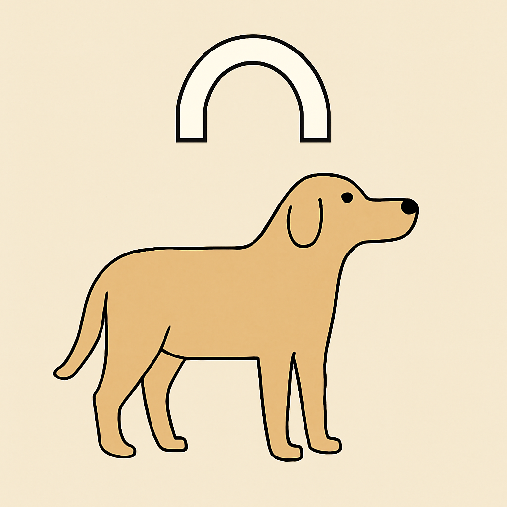 minimalist surreal dog