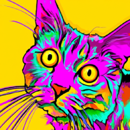 pop art detailed cat