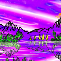 pop art dreamy landscape