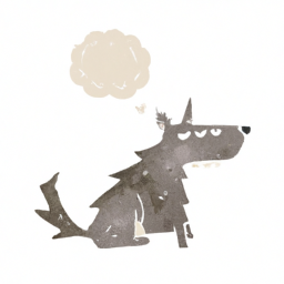 cartoon dreamy dog