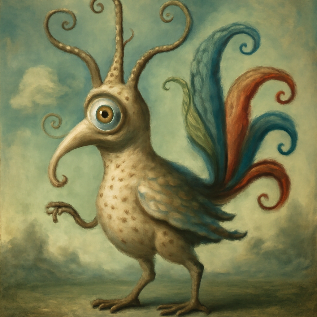 surrealist whimsical fantasy creature
