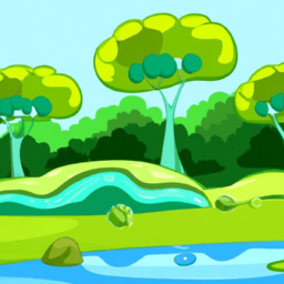 cartoon dreamy landscape