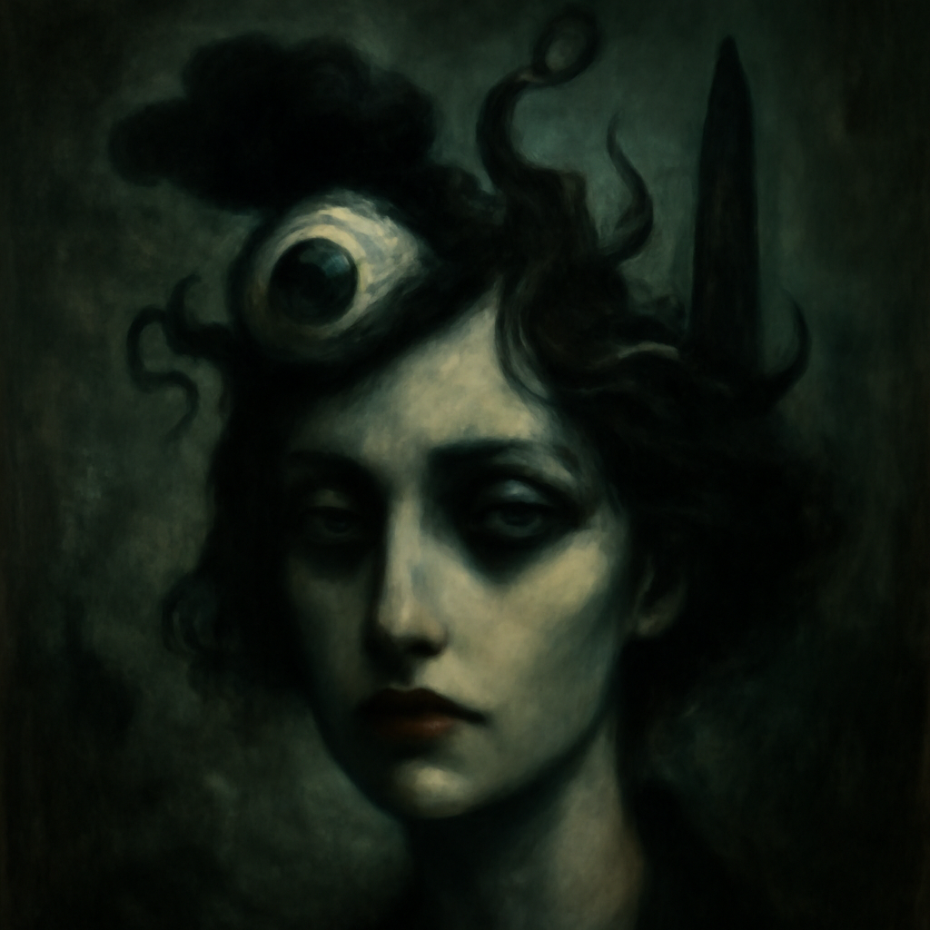 surrealist moody portrait