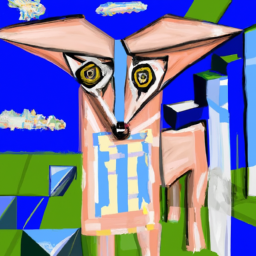 cubist surreal dog
