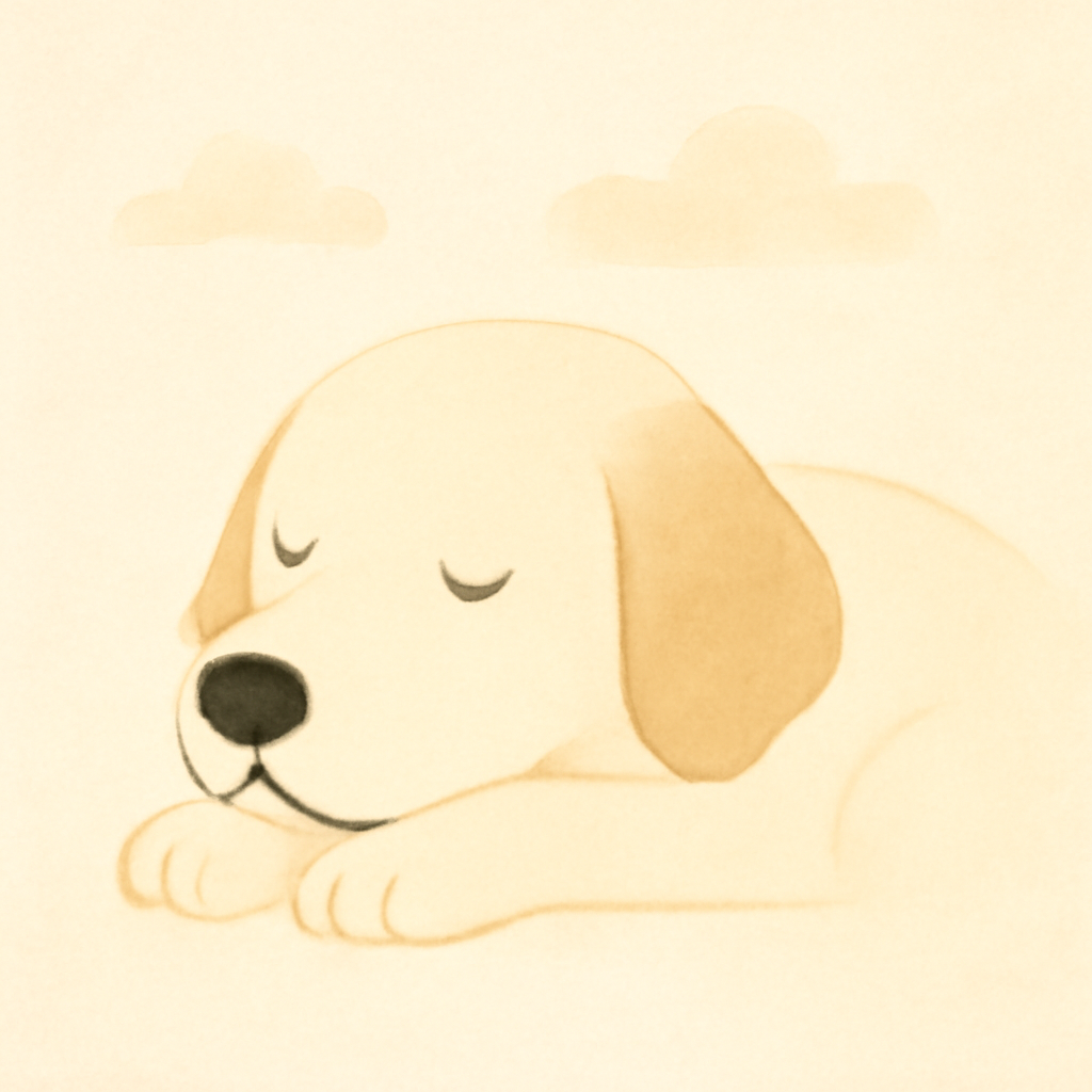minimalist dreamy dog