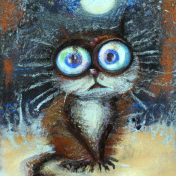 expressionist surreal cat