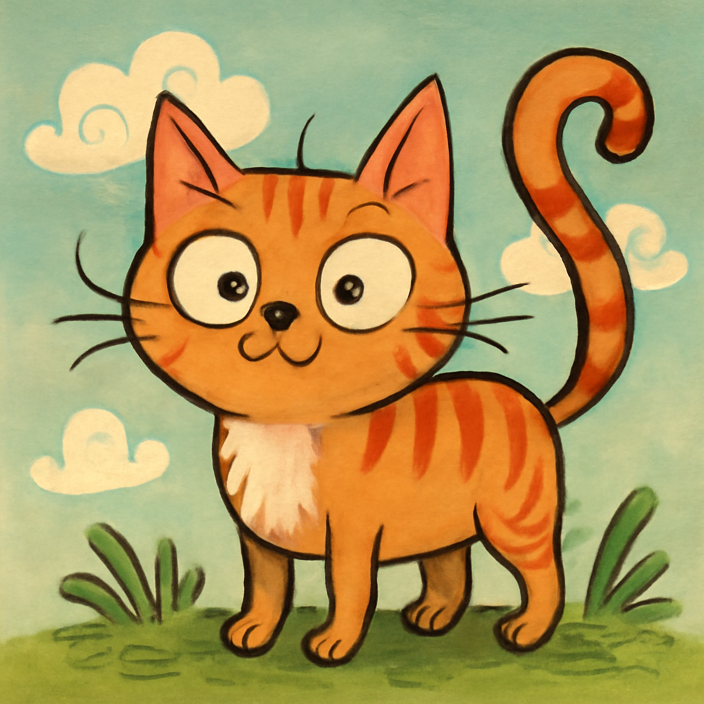 cartoon whimsical cat